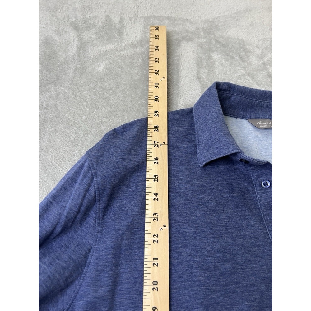 Daniel Cremieux Signature Collection Mens Shirt XL Long Sleeve Polo Blue Cotton - Picture 2 of 5